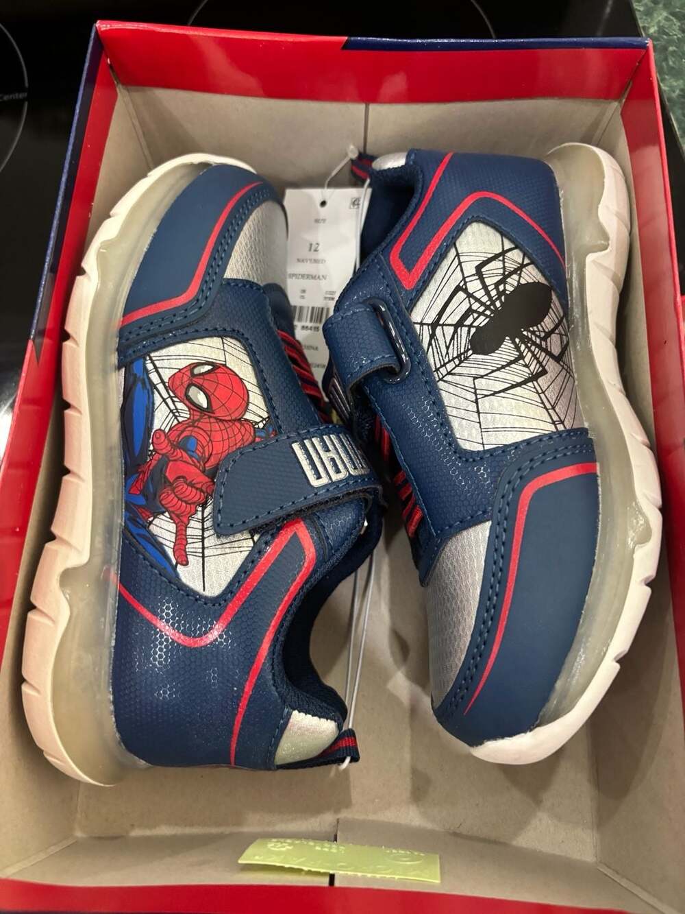 Marvel Spider-Man Athletic Sneakers Size 12 Navy Blue Light-Up